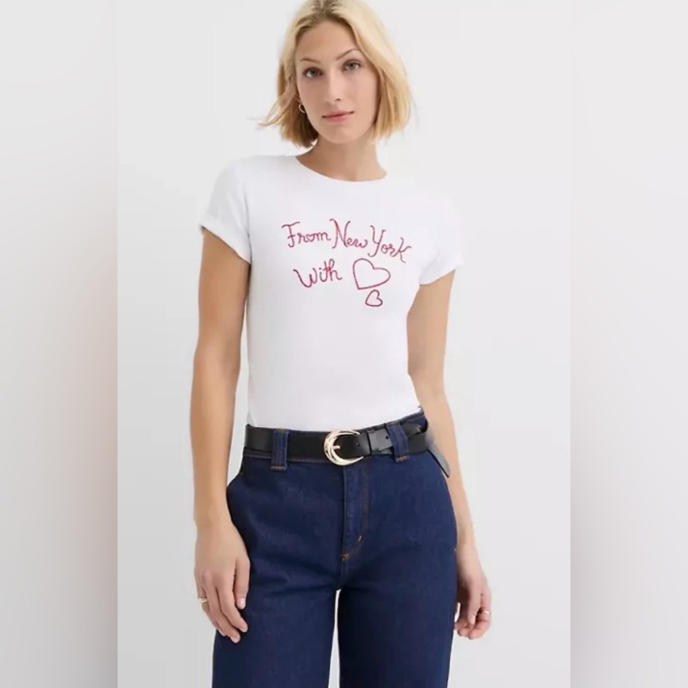 NWT! Loft With Love From NY Short Sleeve Cotton T-Shirt Women’s XS & XXS